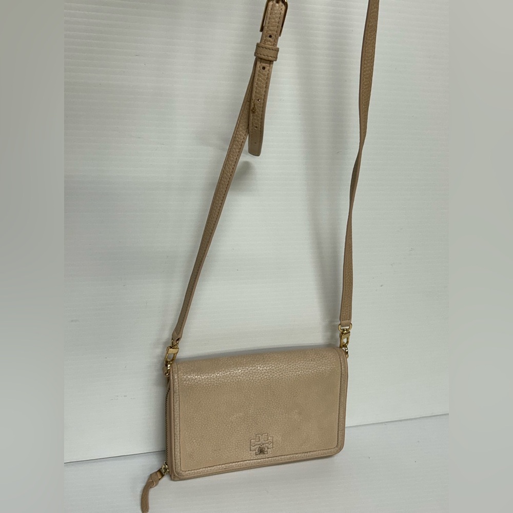 Tory Burch Thea Flat Wallet Crossbody Blush Pink - Picture 3 of 11